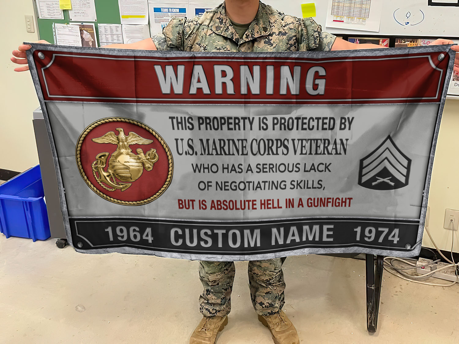 US Marine Corps, E 3 Marines Lance Corporal - Flying Flag 3×5 Feet(90×150 Cm) - Image 3