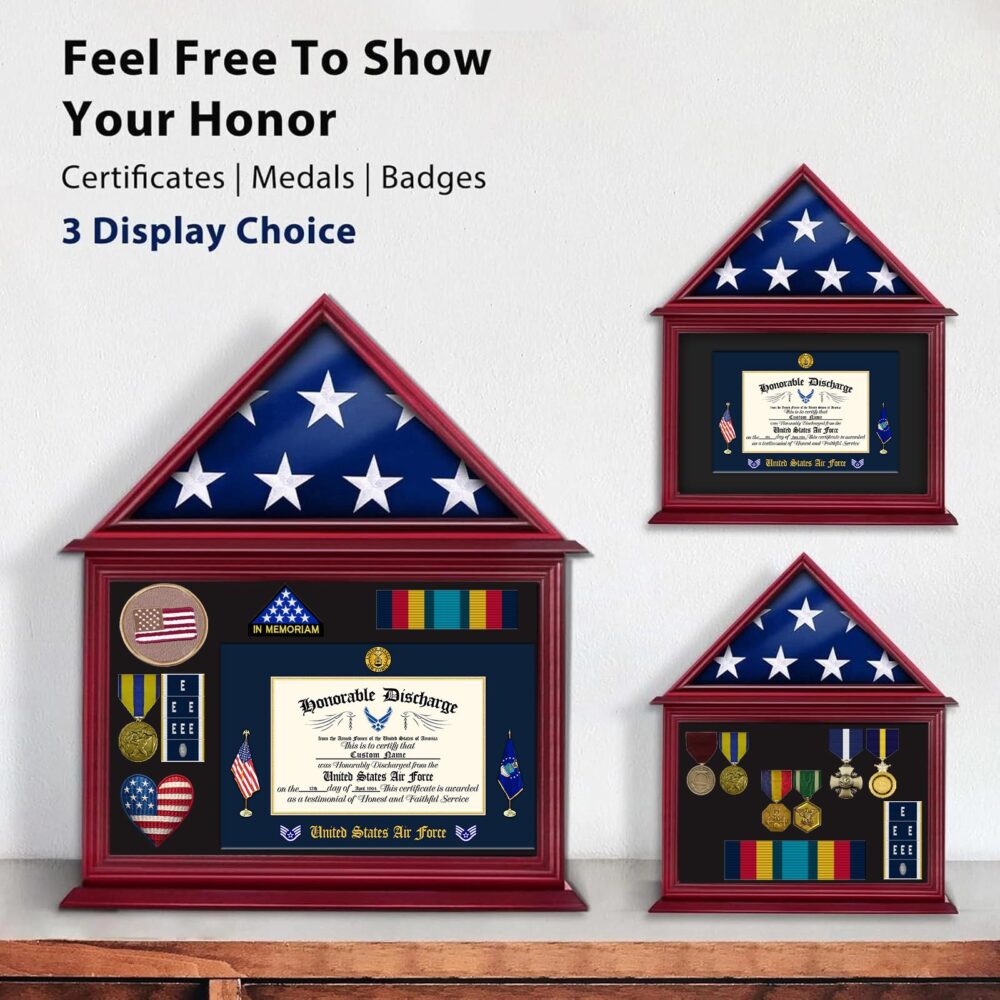 US Air Force, E 9 Air Force Command Chief Master Sergeant - Medal Photo Frame Box 23.8*23.5in - Image 3