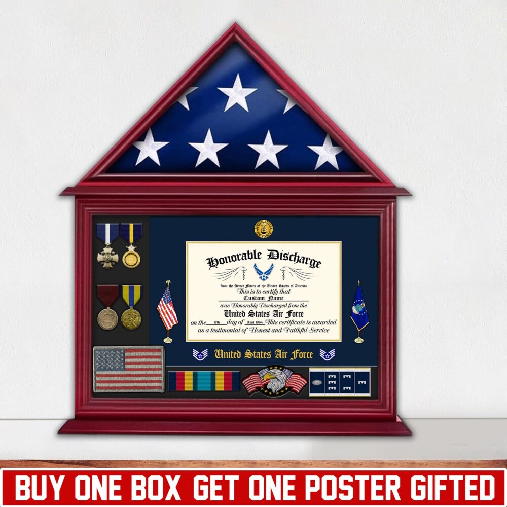 US Air Force, E 9 Air Force Command Chief Master Sergeant - Medal Photo Frame Box 23.8*23.5in