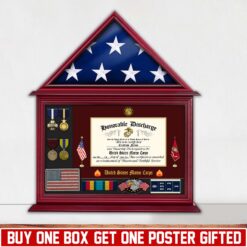 US Marine Corps, E 8 Marines First Sergeant - Medal Photo Frame Box 23.8*23.5in