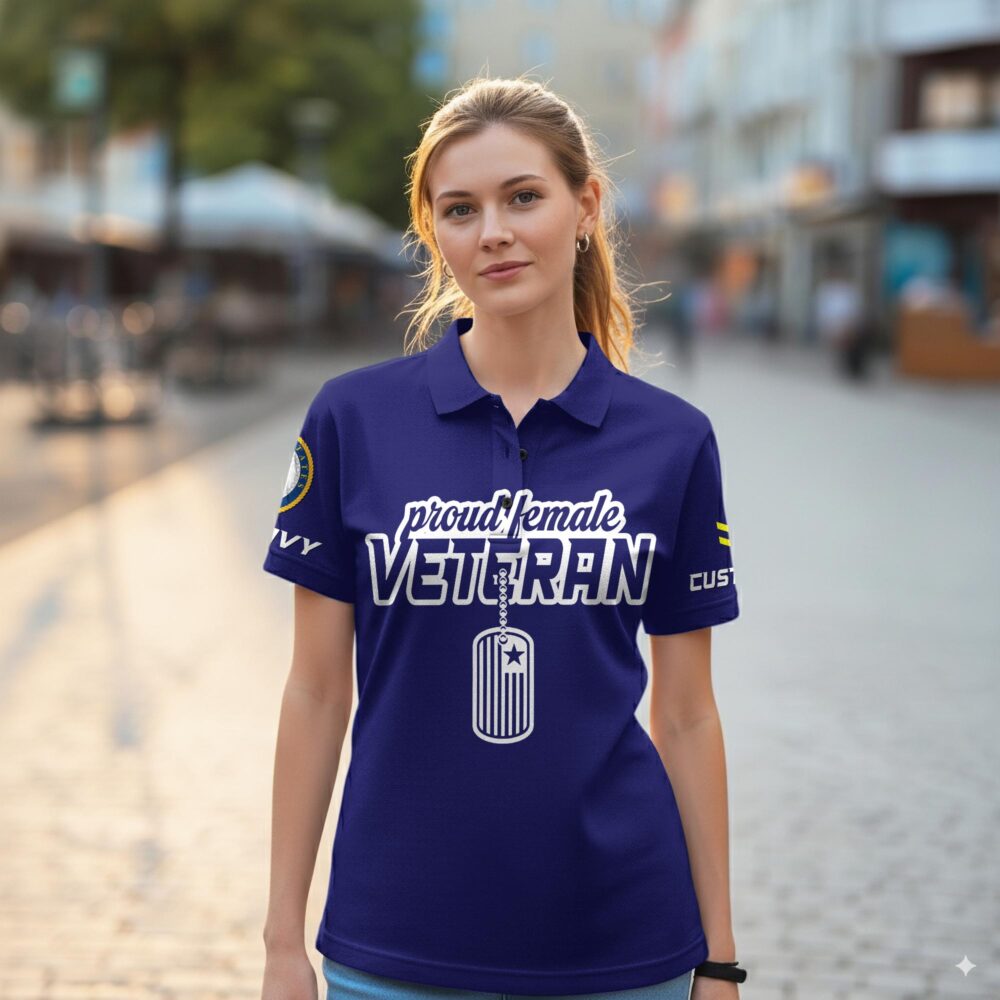 US Navy, E 2 White - Women Polo Shirt - Image 2