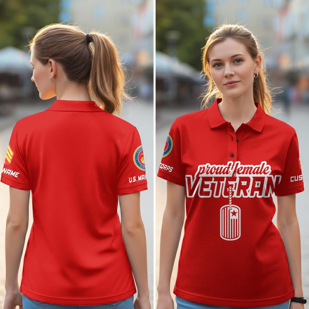 US Marine Corps, Remember - Honor - Respect - Women Polo Shirt