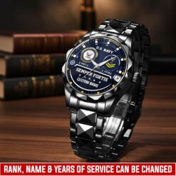 US Navy, No One Gets Left Behind - Diamond-Cut Bezel Watch