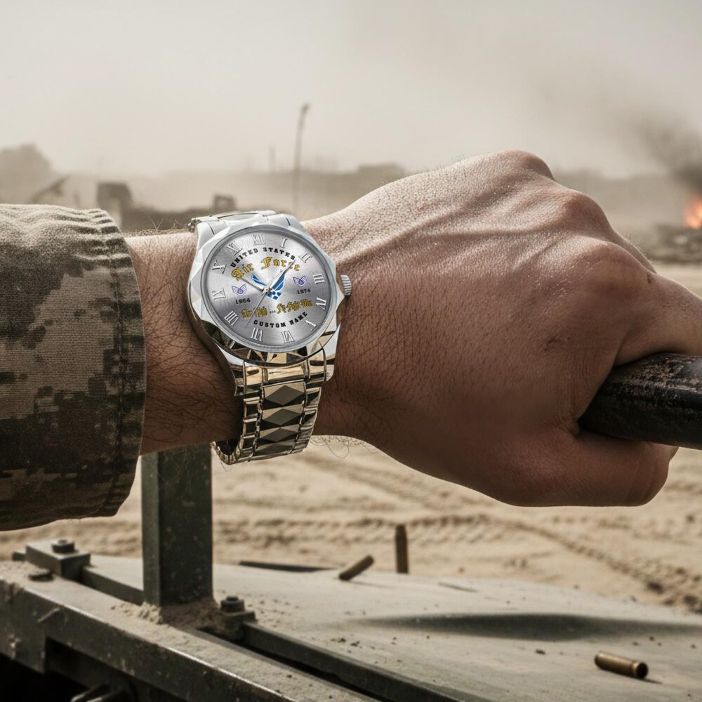US Air Force, We Own The Sky - Diamond-Cut Bezel Watch - Image 4