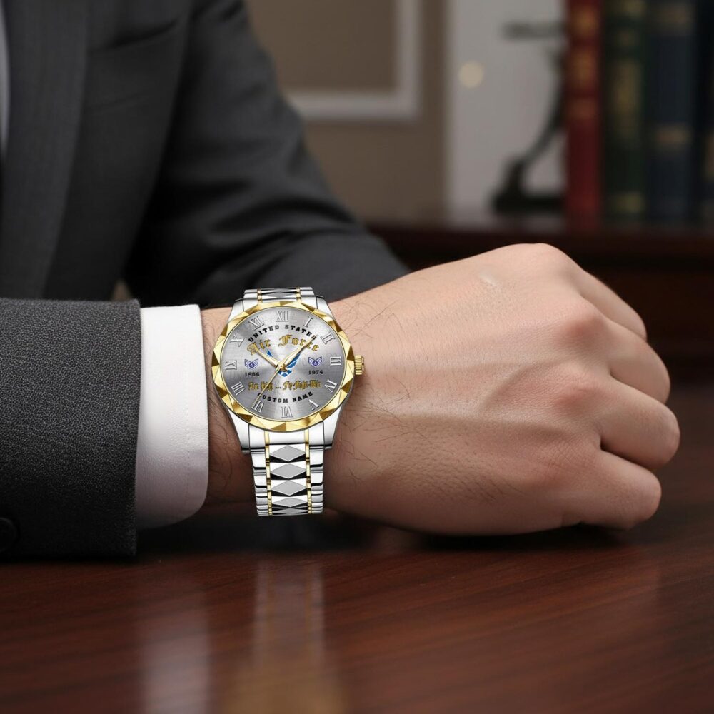 US Air Force, We Own The Sky - Diamond-Cut Bezel Watch - Image 7