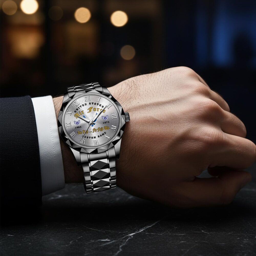 US Air Force, We Own The Sky - Diamond-Cut Bezel Watch - Image 8