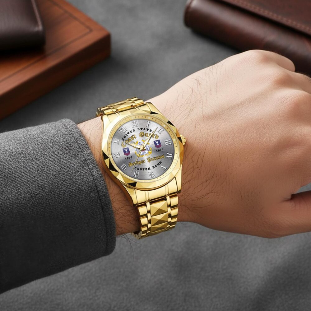 US Coast Guard, Always Ready - Diamond-Cut Bezel Watch - Image 5