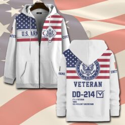 US Army, E 8 Army Master Sergeant - Zip Hoodie