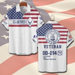 US Air Force , Freedom Isn't Free - Short Sleeve Button Shirt