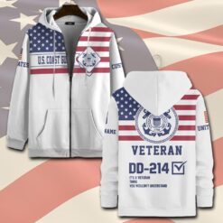 US Coast Guard, E 8 Gold - Zip Hoodie