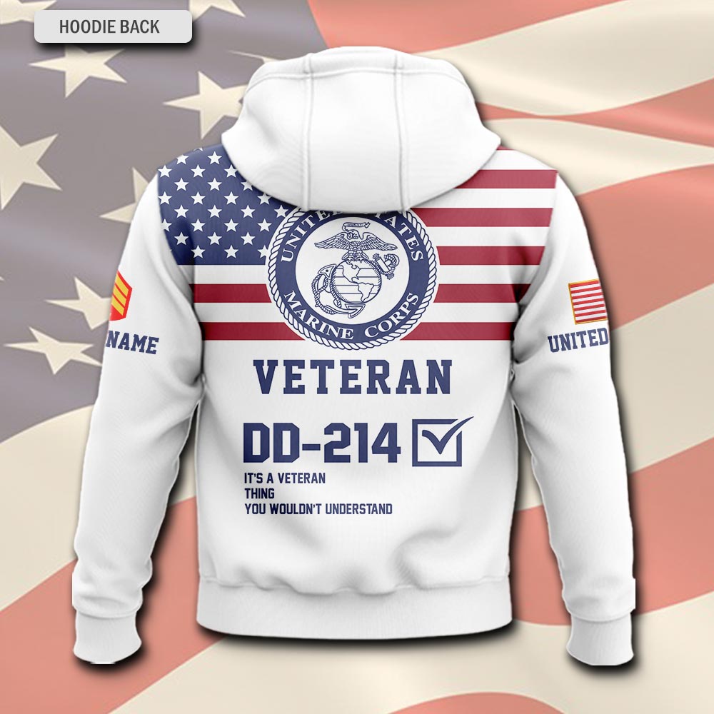 US Marine Corps, E 4 Marines Corporal - Hoodie - Image 3