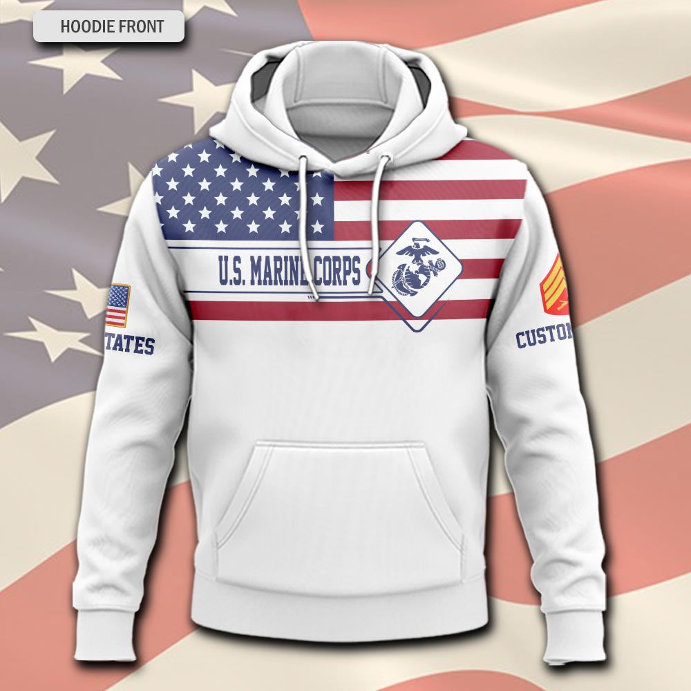 US Marine Corps, E 4 Marines Corporal - Hoodie - Image 2
