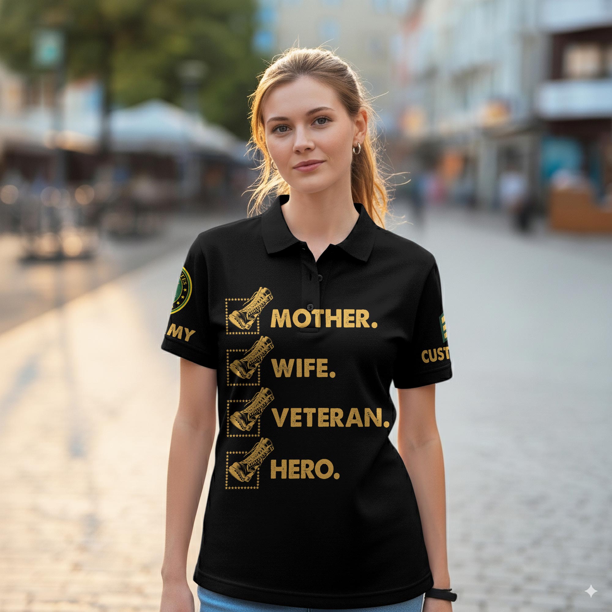 US Army, W 2 Army Chief Warrant Officer 2 - Women Polo Shirt - Image 2