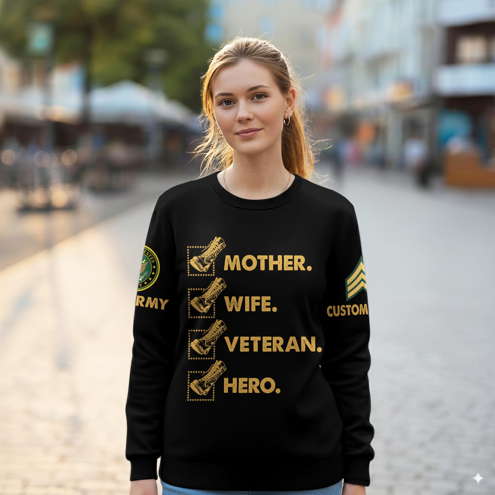 US Army, Always Remember, Never Forget - Women Sweatshirt - Image 2