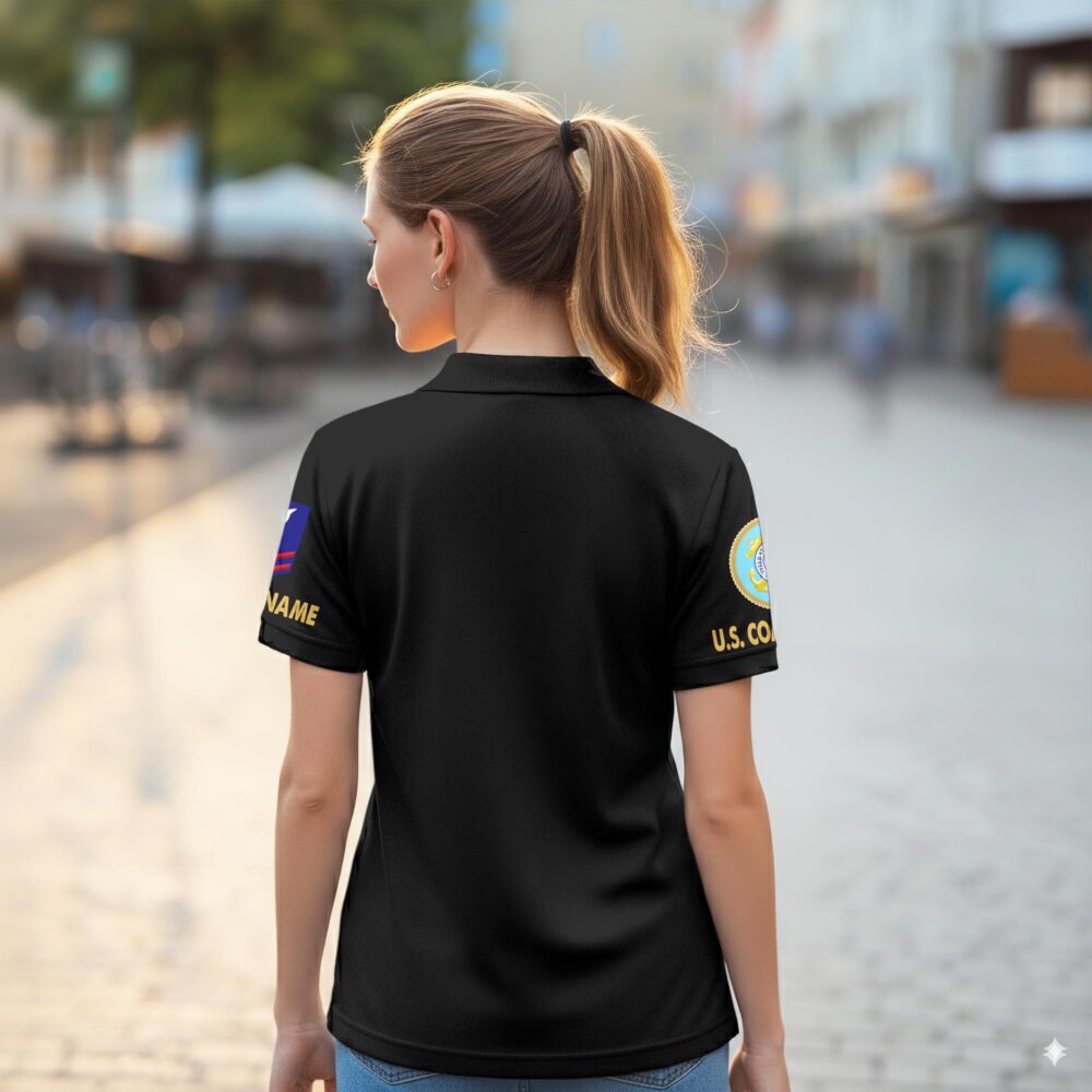 US Coast Guard, E 7 Red - Women Polo Shirt - Image 3