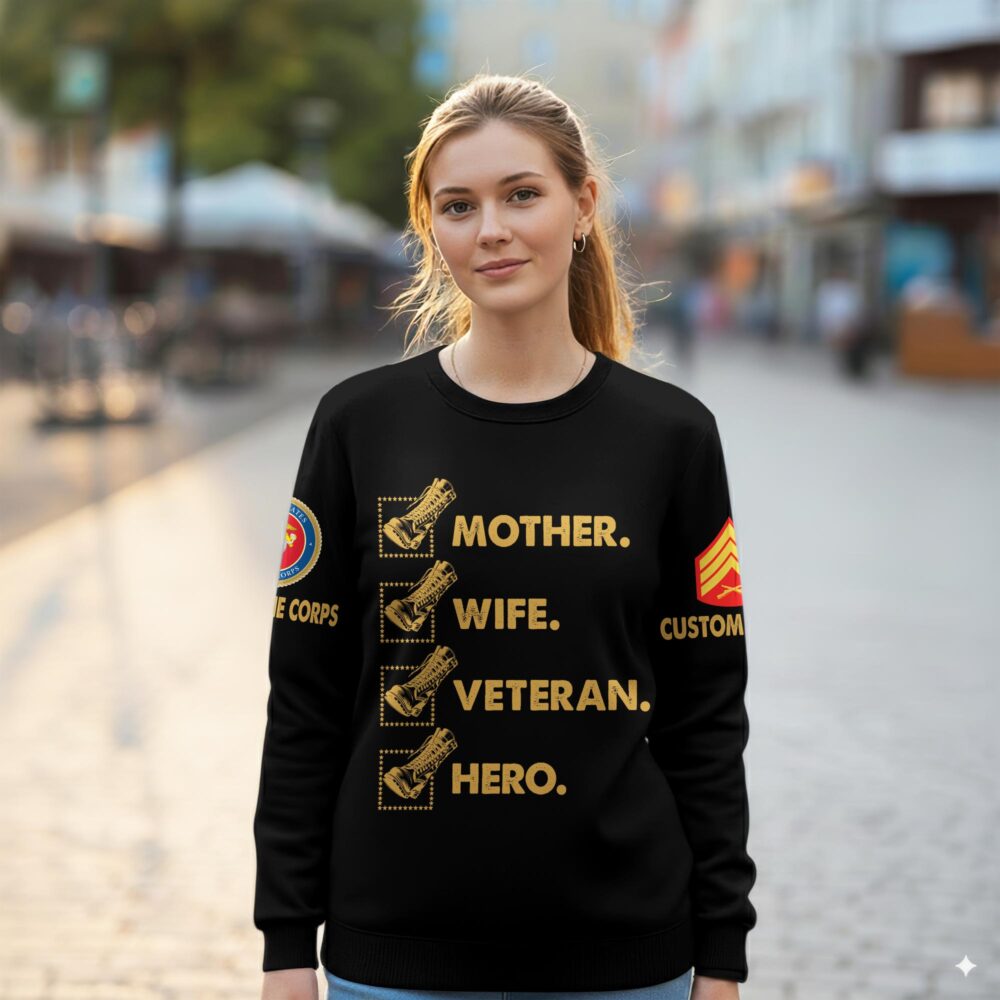 US Marine Corps, E 4 Marines Corporal - Women Sweatshirt - Image 2