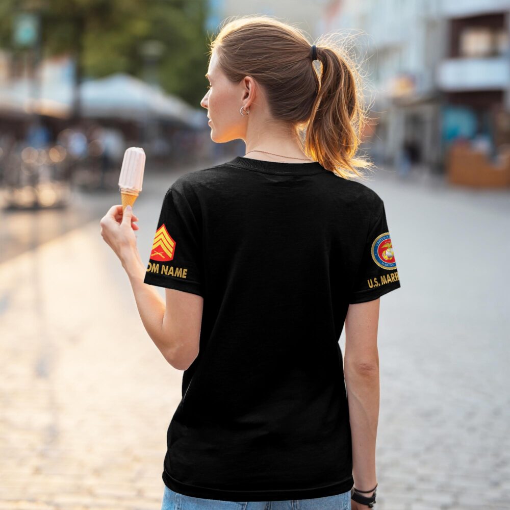 US Marine Corps, E 3 Marines Lance Corporal - Women T-Shirt - Image 3