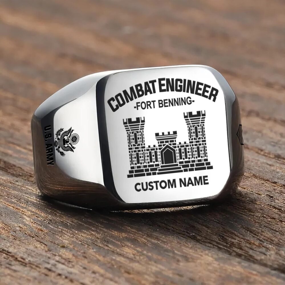 Army Branch, Honoring All Who Served - Engraved Men's Ring - Image 3