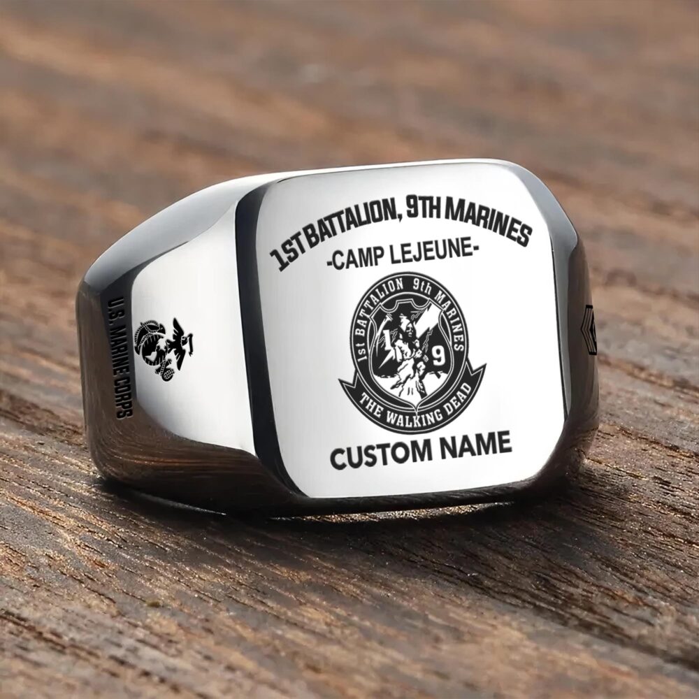 Marine Battalion, Semper Fidelis - Engraved Men's Ring - Image 3