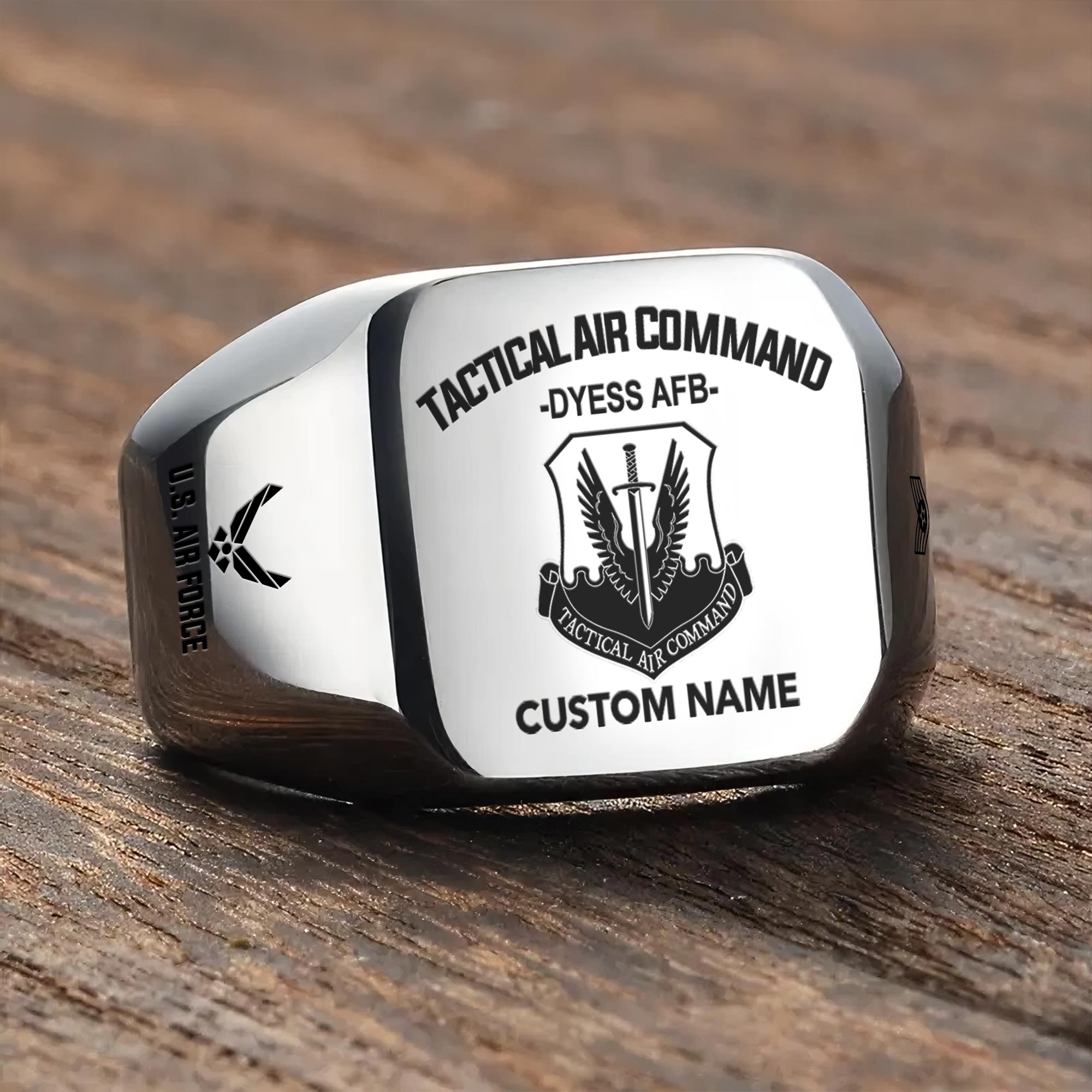Air Force Command, Life And Pride - Engraved Men's Ring - Image 3