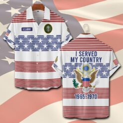 US Army, Freedom Over Fear - Short Sleeve Button Shirt