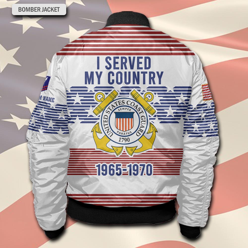 US Coast Guard, E 9 Gold - Bomber Jacket - Image 3