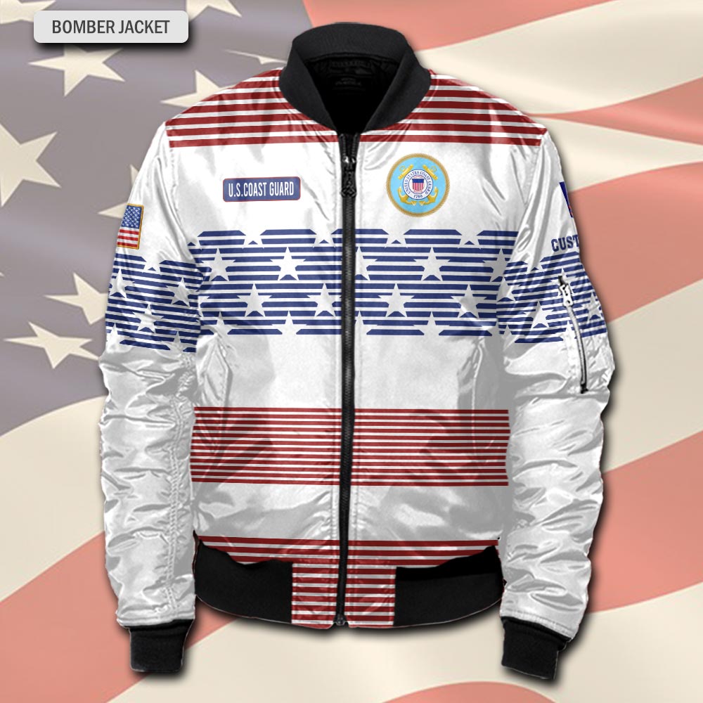 US Coast Guard, E 9 Gold - Bomber Jacket - Image 2