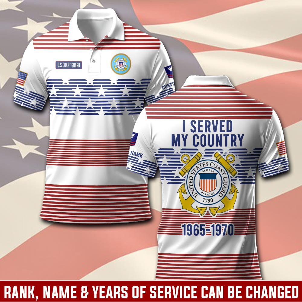 US Coast Guard, Proud To Have Served - Polo Shirt