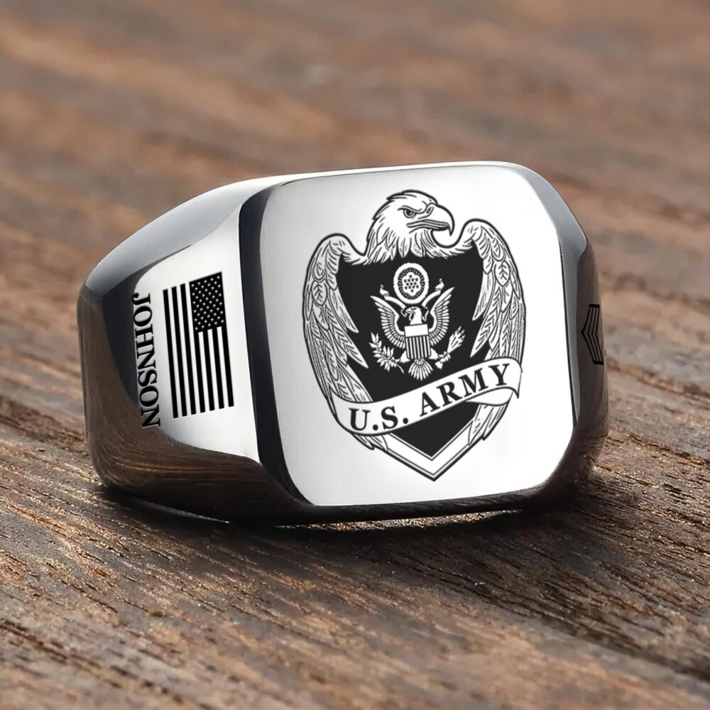 US Army, Honor The Fallen - Engraved Men's Ring - Image 3
