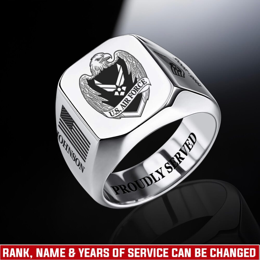 US Air Force , I Walked The Walk - Engraved Men's Ring
