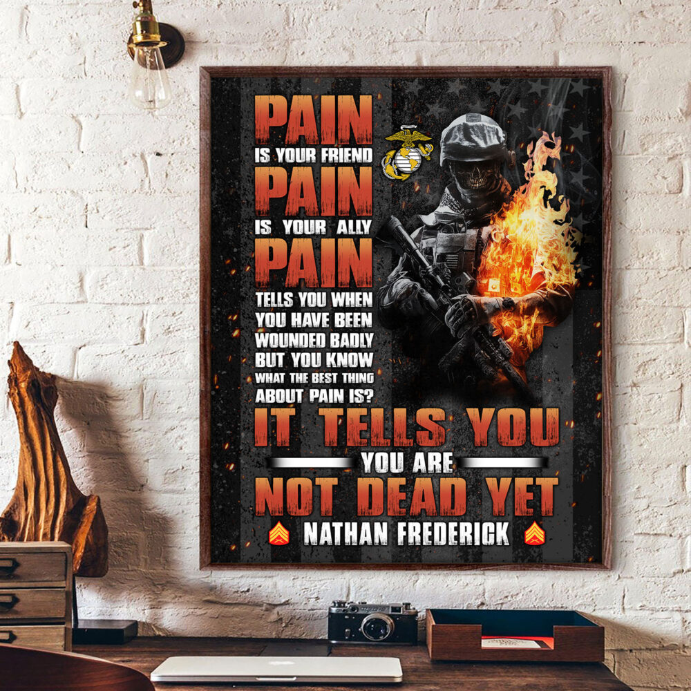 US Marine Corps, E 8 Marines First Sergeant - Poster 36x24in - Image 2