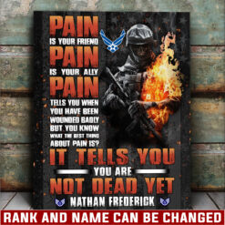 US Air Force, Thank a Veteran - Canvas (With Frame) 10x8in