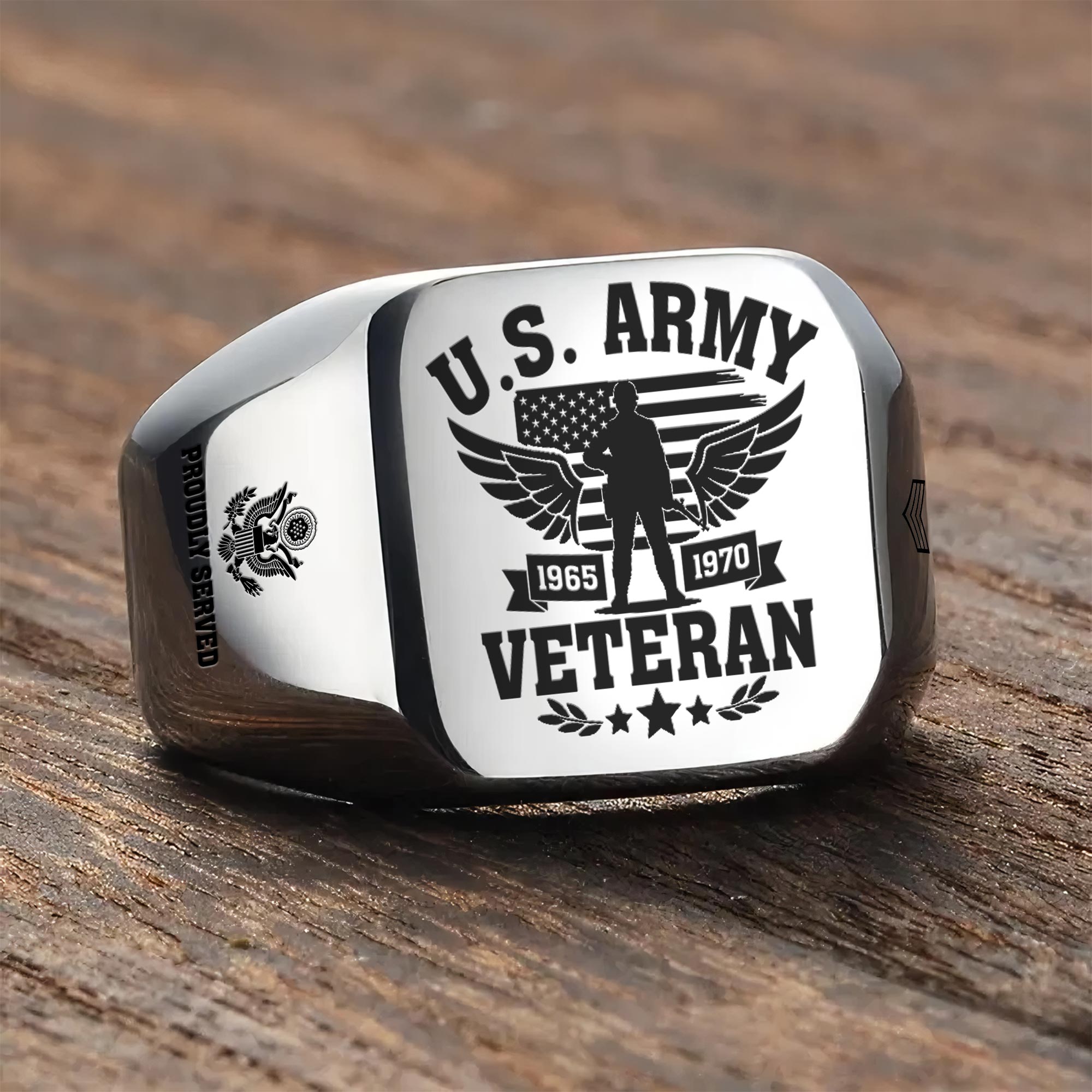 US Army, Honor The Fallen - Engraved Men's Ring - Image 3