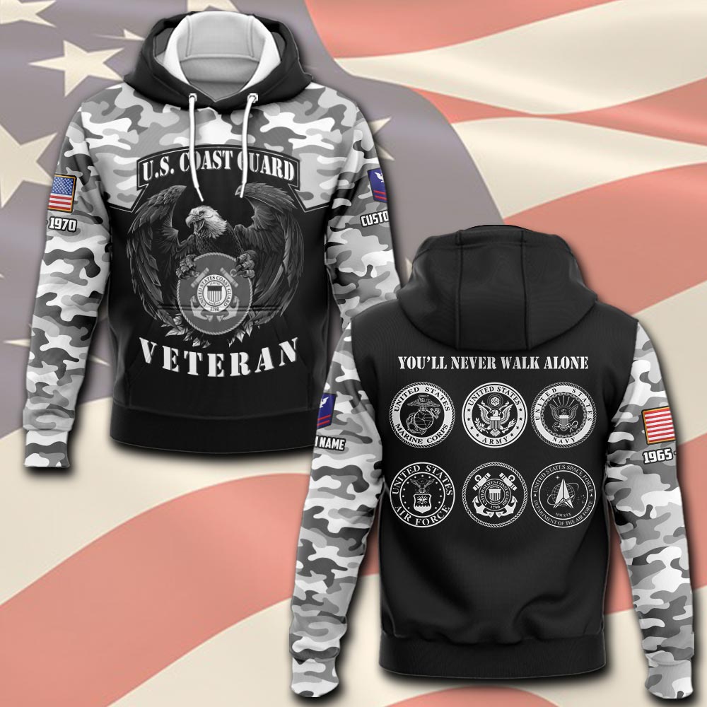 US Coast Guard, E 2 White - Hoodie