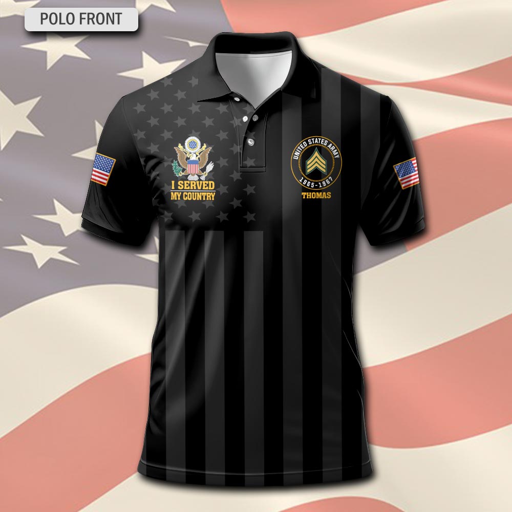 US Army, O 3 Army Captain - Polo Shirt - Image 2