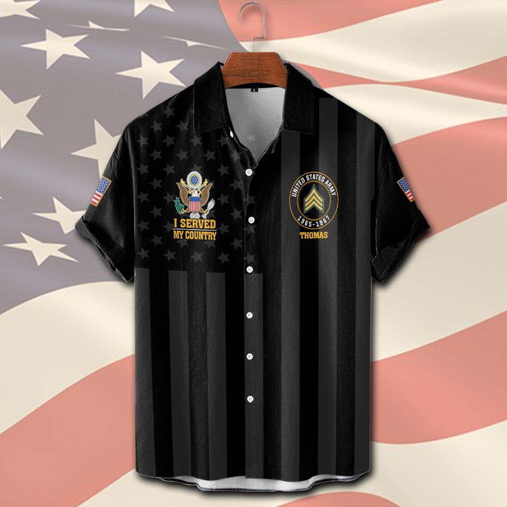 US Army, Always Remember, Never Forget - Short Sleeve Button Shirt - Image 2