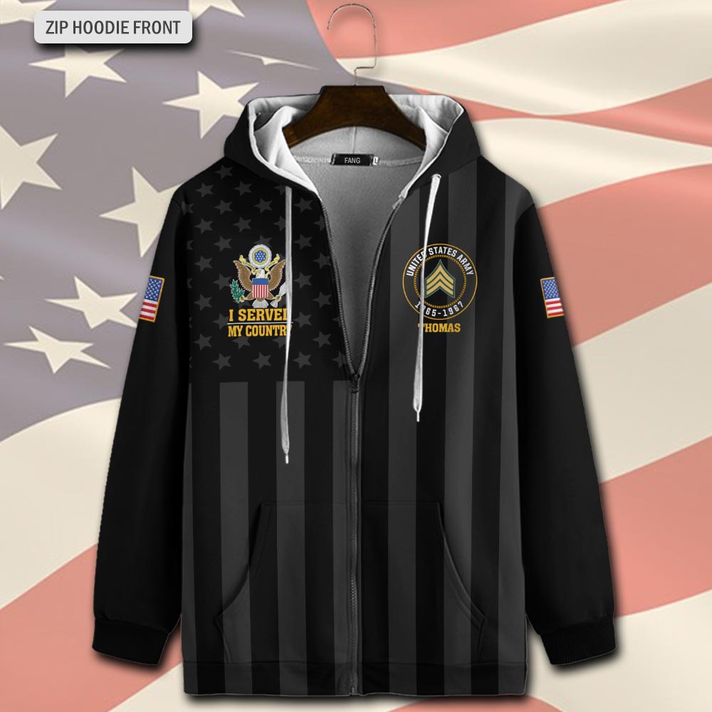 US Army, W 4 Army Chief Warrant Officer 4 - Zip Hoodie - Image 2