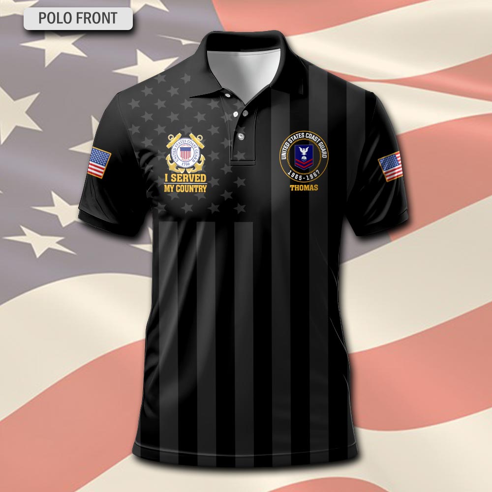 US Coast Guard, No One Gets Left Behind - Polo Shirt - Image 2