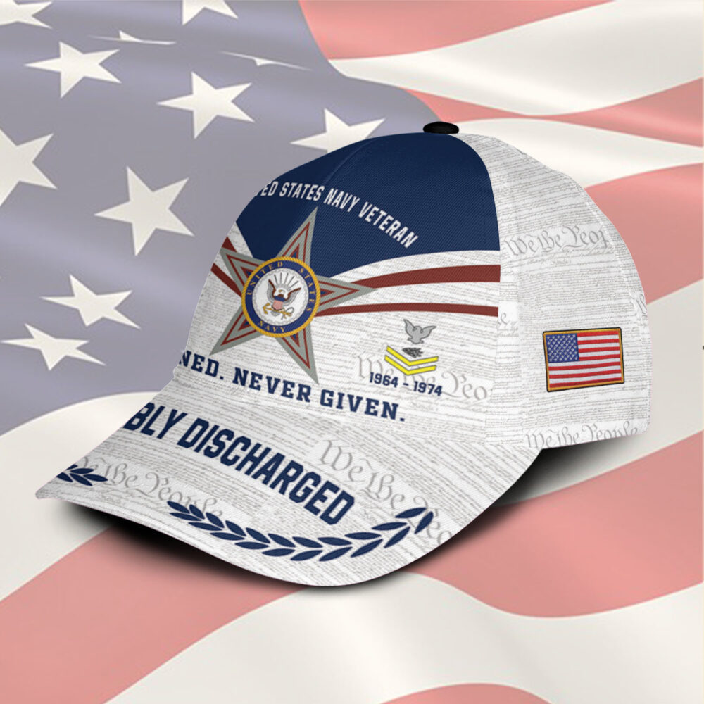 US Navy, Honor, Duty, Service - Classic Cap - Image 2