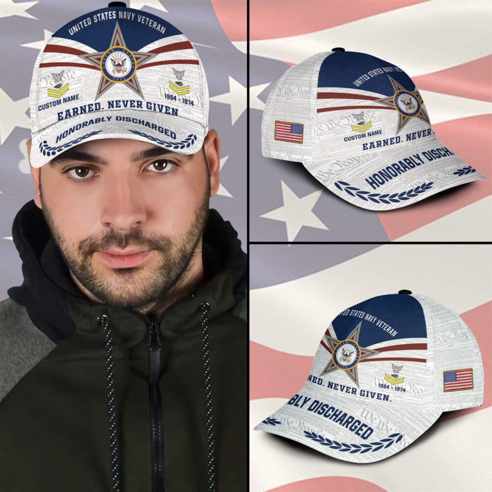 US Navy, Honor, Duty, Service - Classic Cap - Image 3