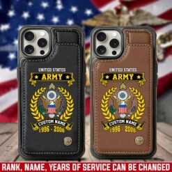 US Army, O 6 Army Colonel - Leather Flip Phone Case