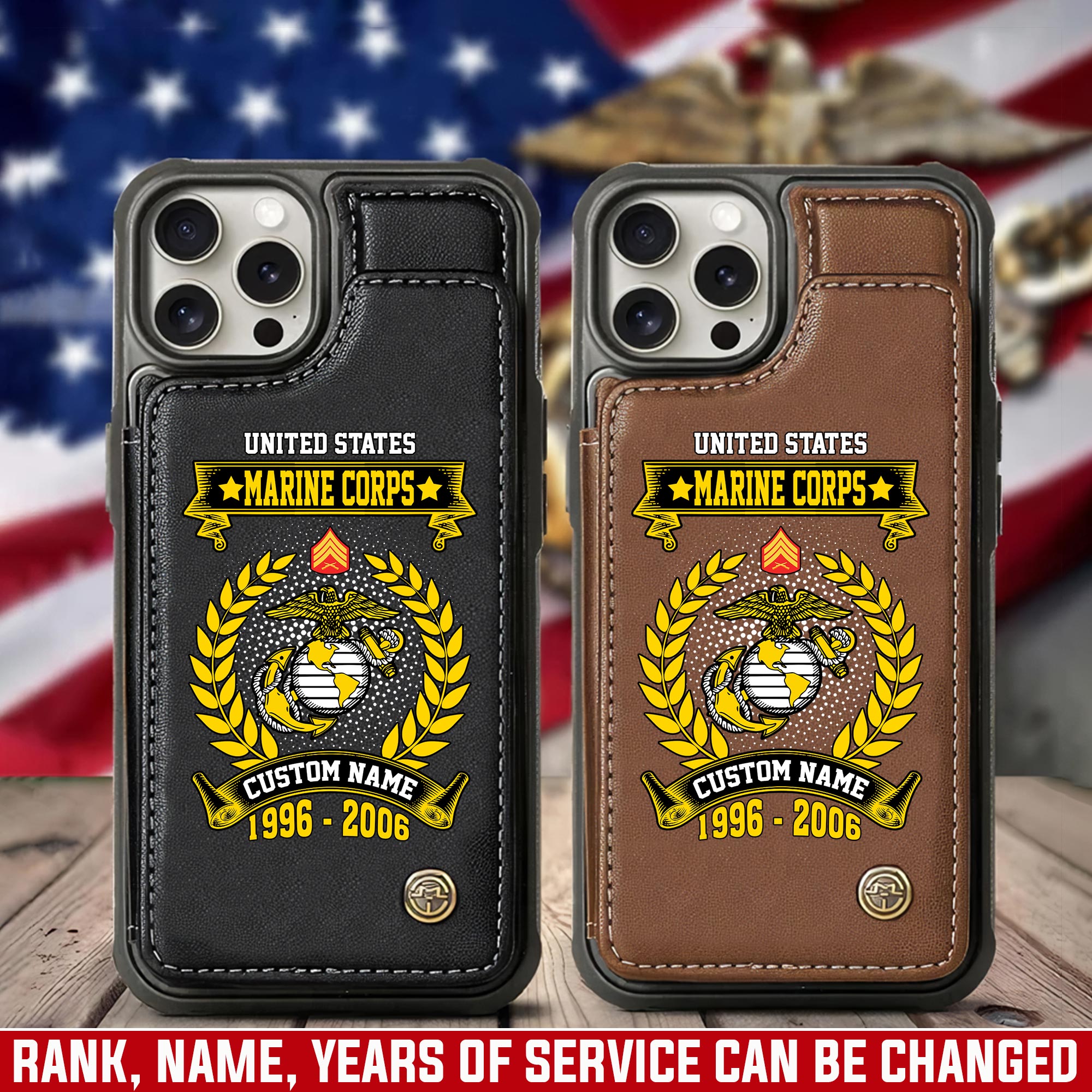 US Marine Corps, Life And Pride - Leather Flip Phone Case