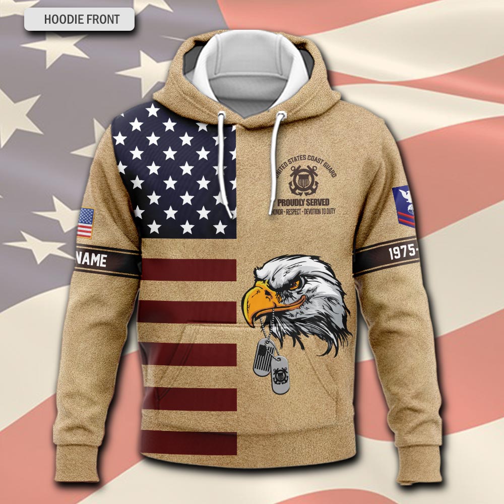 US Coast Guard, E 7 Gold - Hoodie - Image 2