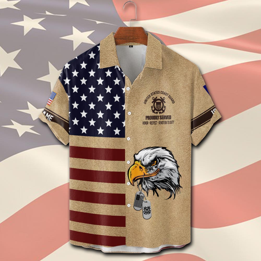 US Coast Guard, Always Ready - Short Sleeve Button Shirt - Image 2