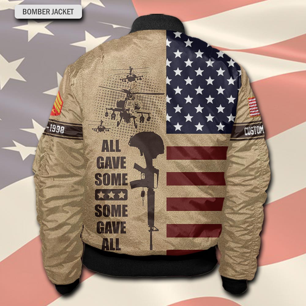 US Marine Corps, Freedom Over Fear - Bomber Jacket - Image 3