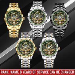 US Army, E 4 Army Specialist - Diamond-Cut Bezel Watch