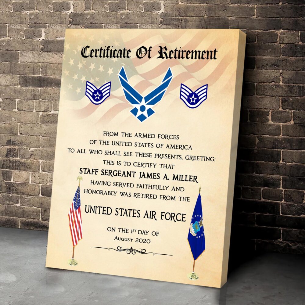 US Air Force, O 6 Air Force Colonel - Canvas (With Frame) 10x8in - Image 2