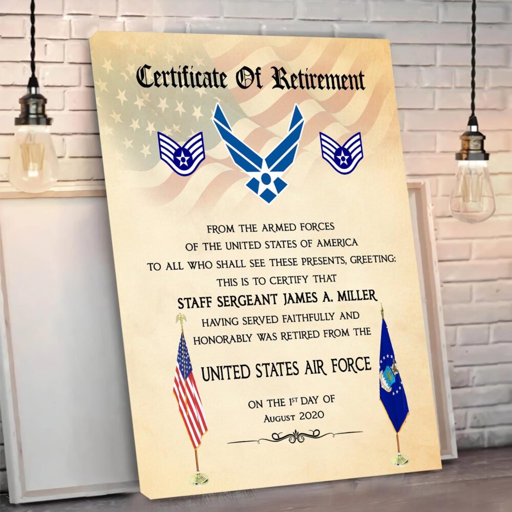 US Air Force, O 6 Air Force Colonel - Canvas (With Frame) 10x8in - Image 3