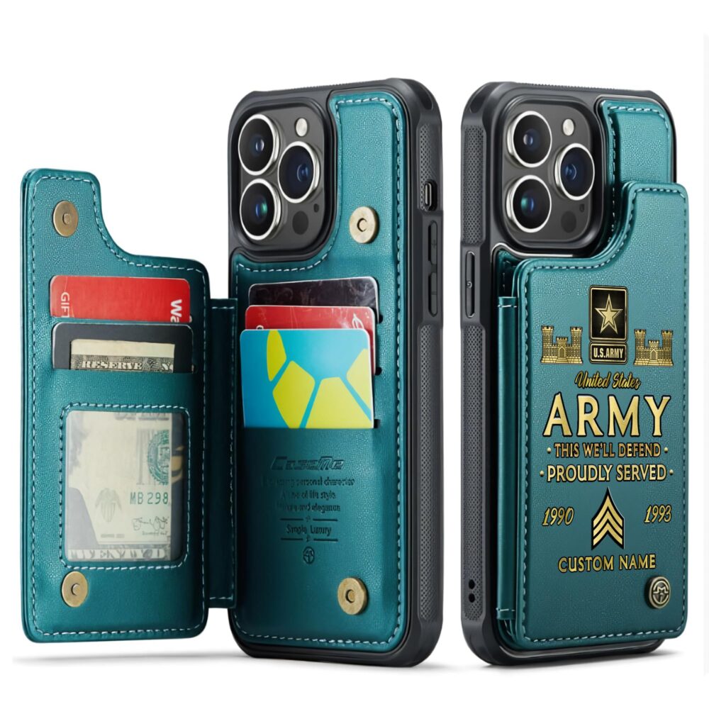 Army Branch, Life And Pride - Leather Flip Phone Case - Image 5