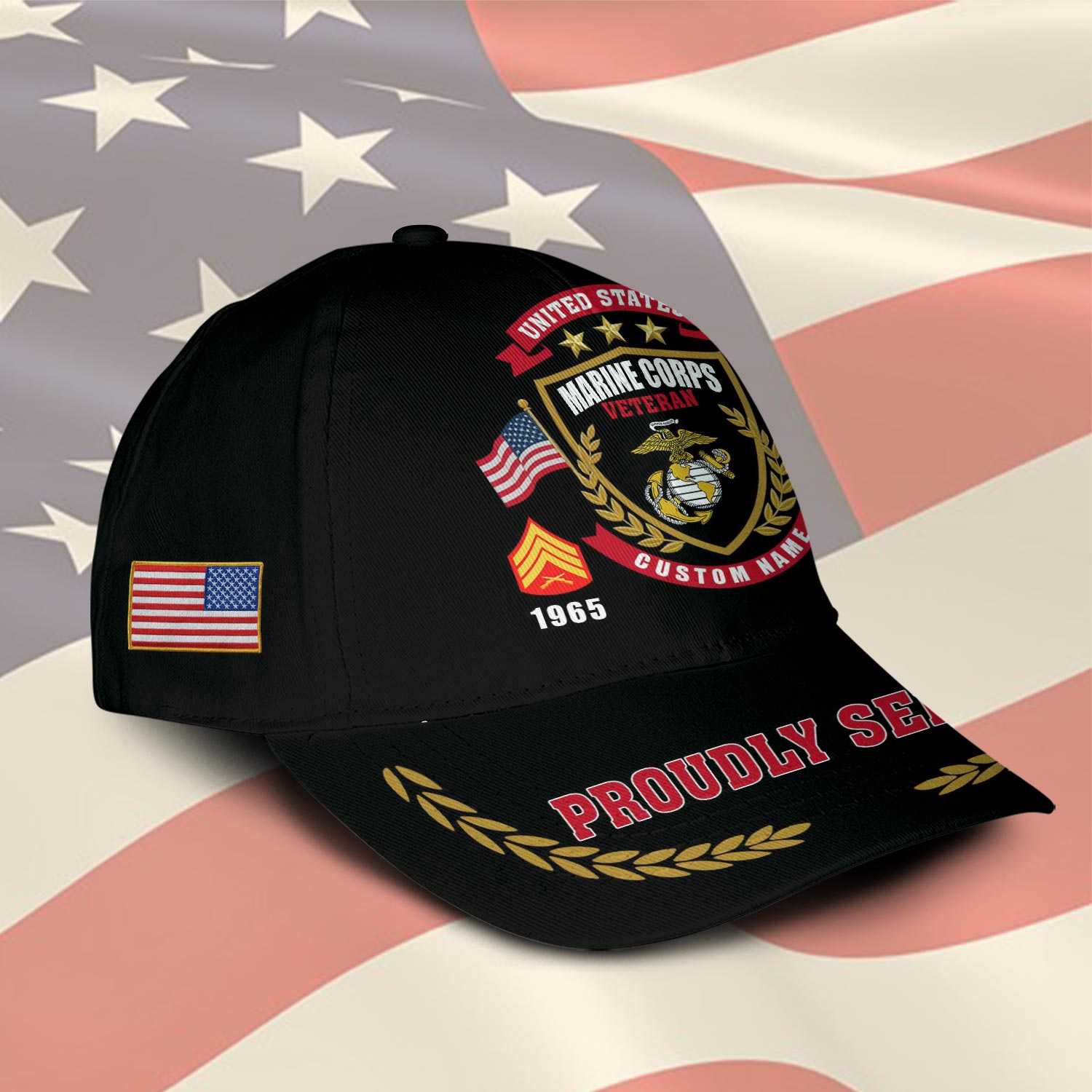 US Marine Corps, Honor, Duty, Service - Classic Cap - Image 2